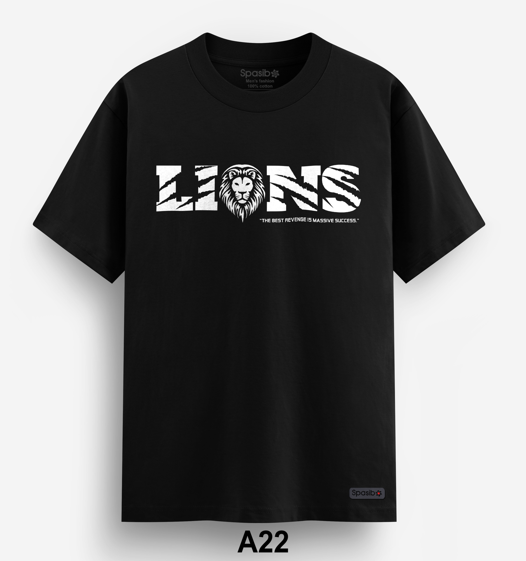Áo Phông in hình đầu sử tử và chữ Lion