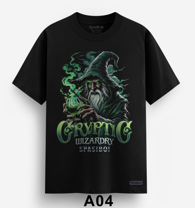 Áo Phông hình phù thủy xanh kỹ thuật in tinh xảo bền đẹp