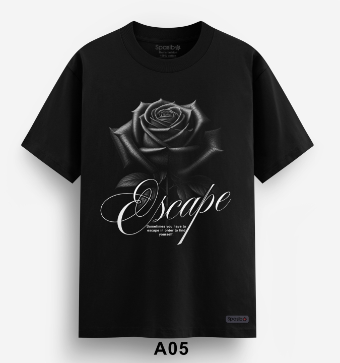 Áo Phông Nam Cao Cấp  Hoa hồng đen