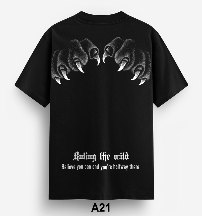 Áo Phông In Móng vuốt in lưng , Ruling the wild