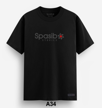 Áo Phông Nam Cao Cấp in Spasibo in ngực, thân sau