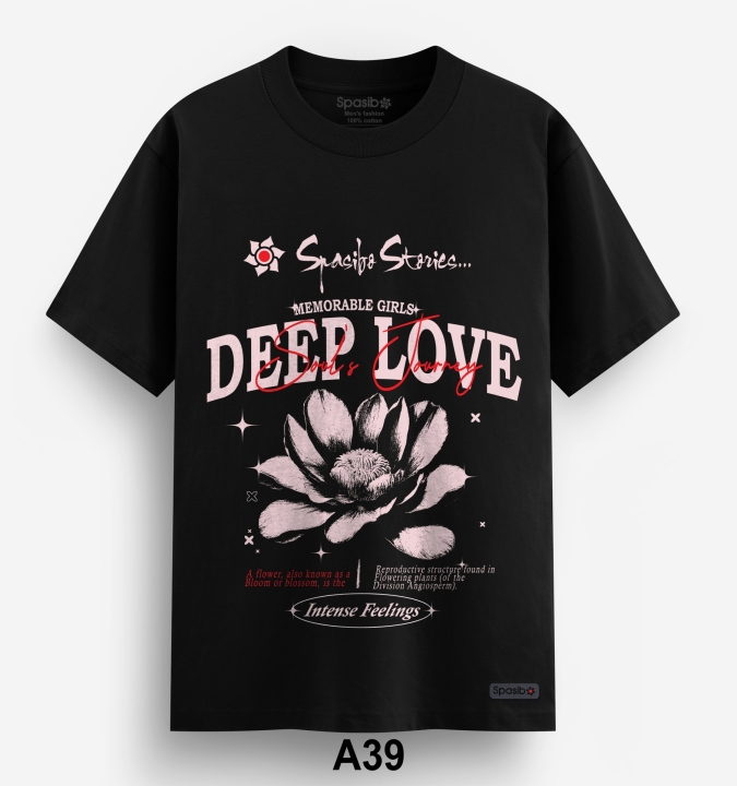 Áo Phông Nam Cao Cấp Deep Love in sơn hồng