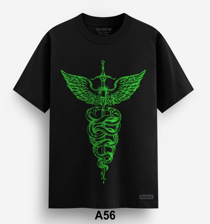 Áo Phông Cao Cấp In  Hình Rắn quấn thanh gươm