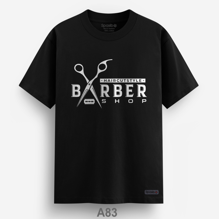 Áo phông cao cấp in hình  Thợ cắt tóc - cây kéo - barber shop