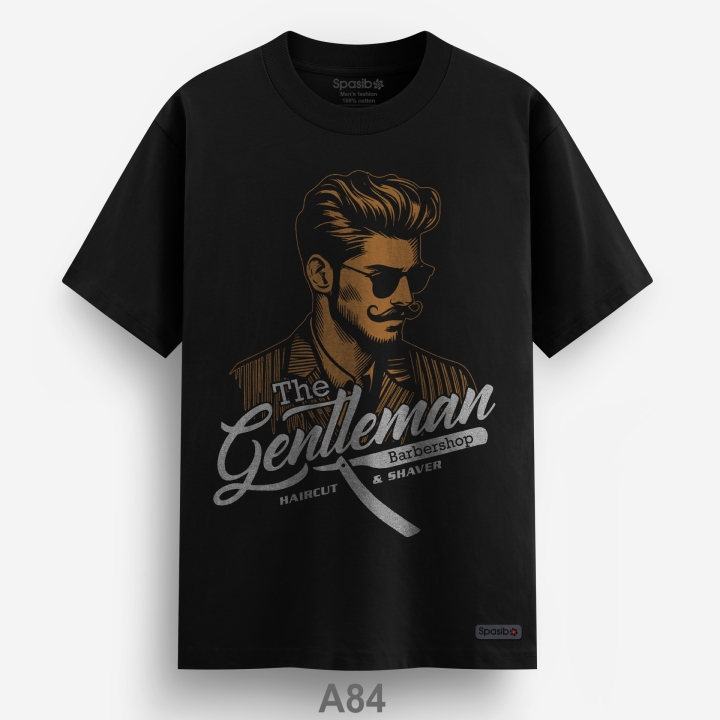 Áo phông cao cấp in hình  Thợ cắt tóc - quý ông - barber shop